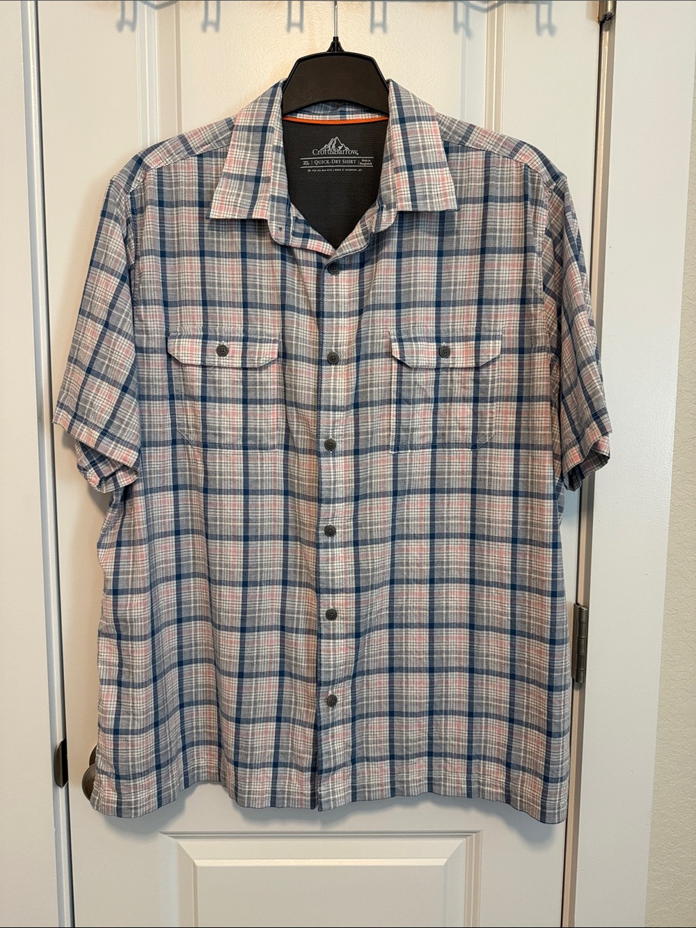 Croft & Barrow Men’s plaid Short Sleeve Shirt XL